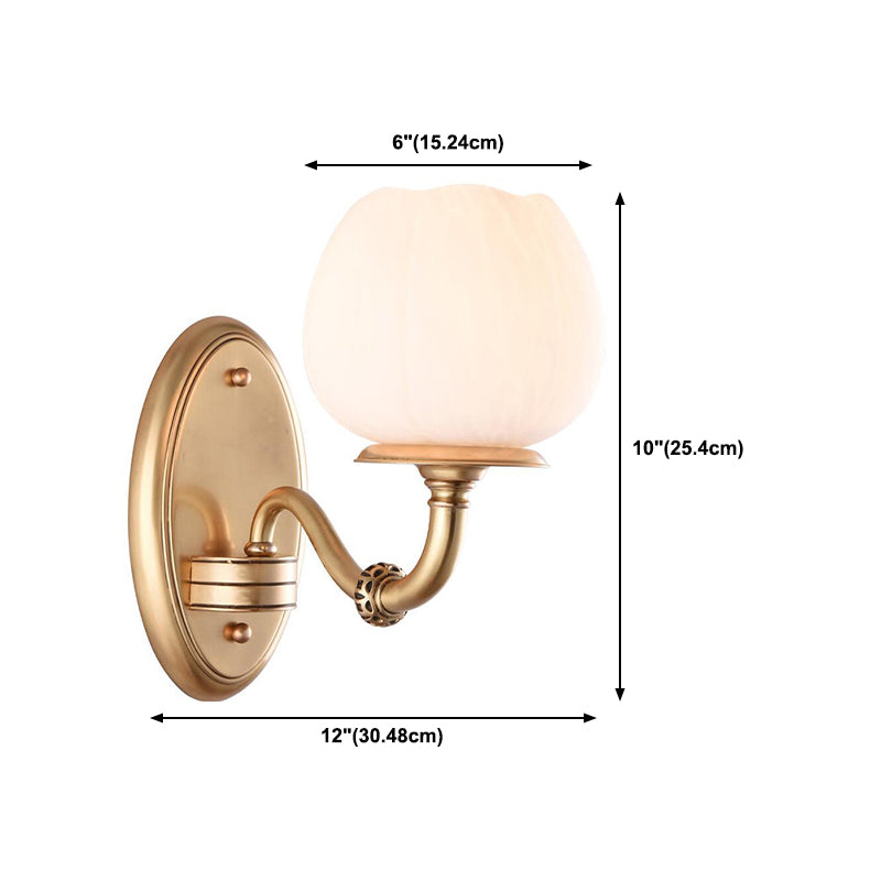 Flower Shape Wall Mount Light Fixture Modern Wall Mounted Lighting in Gold Fixture