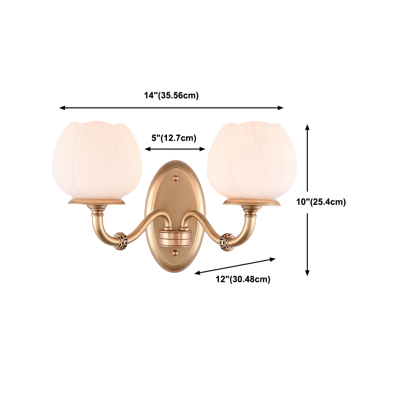 Flower Shape Wall Mount Light Fixture Modern Wall Mounted Lighting in Gold Fixture