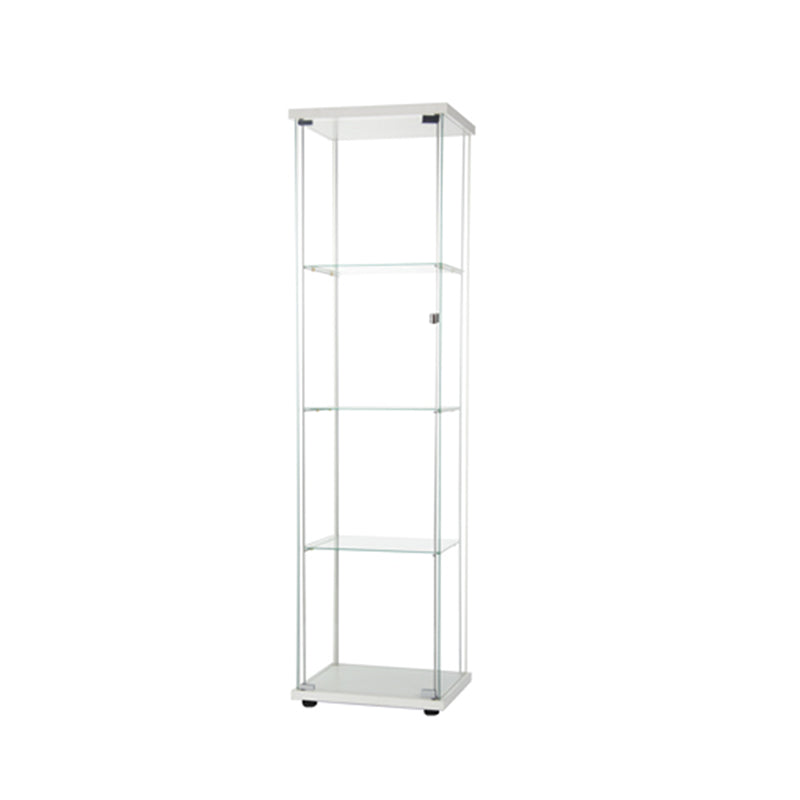 Contemporary Tempered Glass Curio Cabinet Glass Doors Display Cabinet for Bedroom