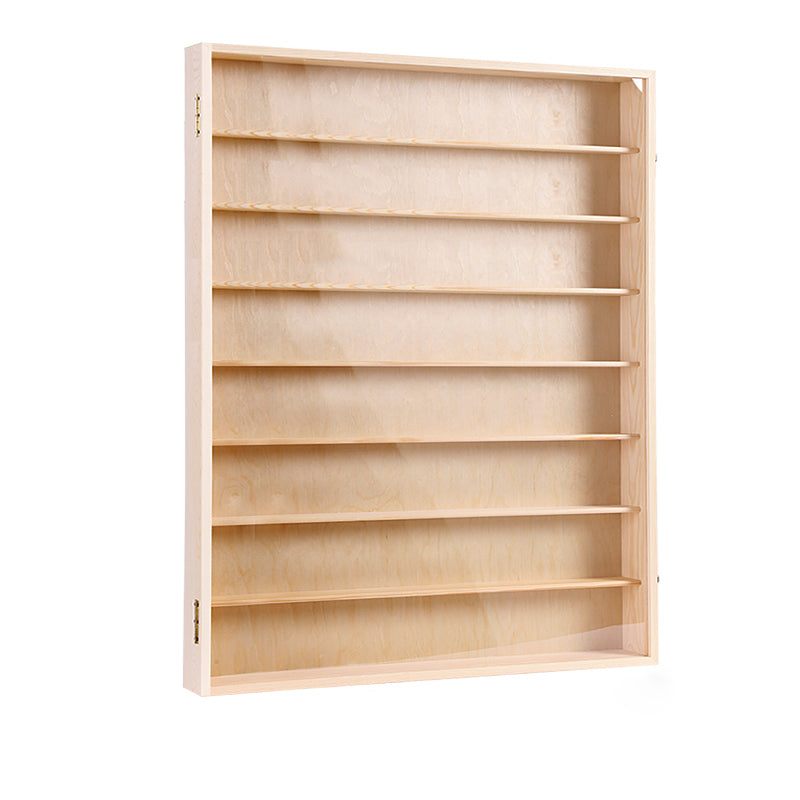 Wooden Display Stand Floating Display Cabinet in Natural Finish