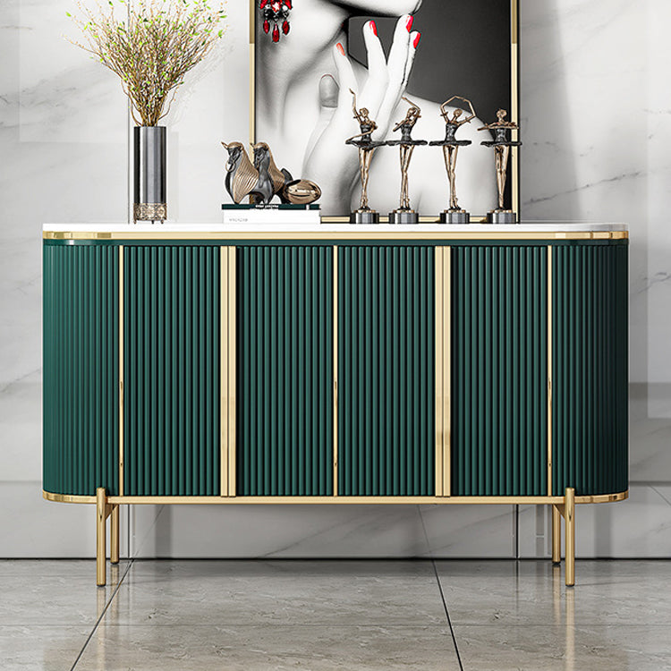 Glam Buffet Sideboard Stone Cabinets Dining Buffet for Living Room