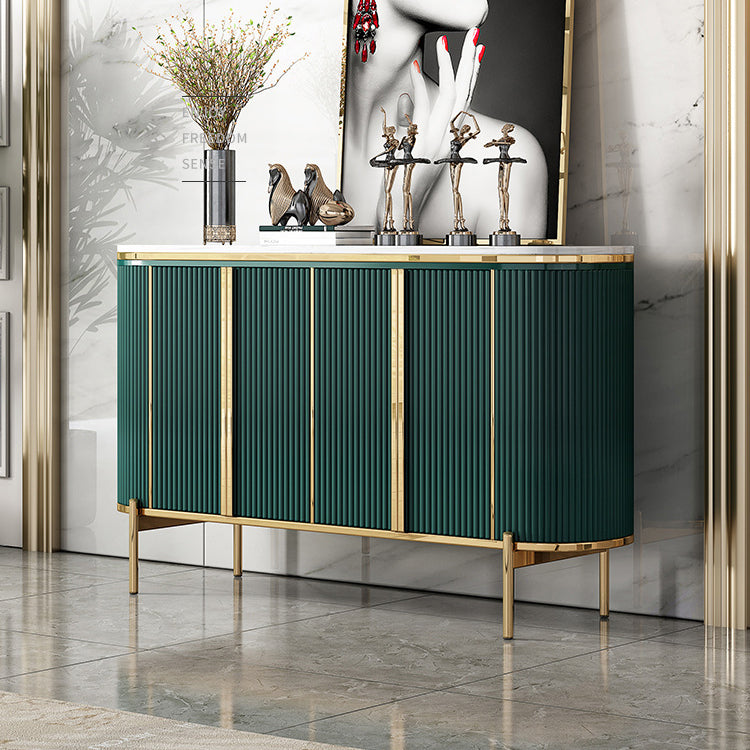 Glam Buffet Sideboard Stone Cabinets Dining Buffet for Living Room