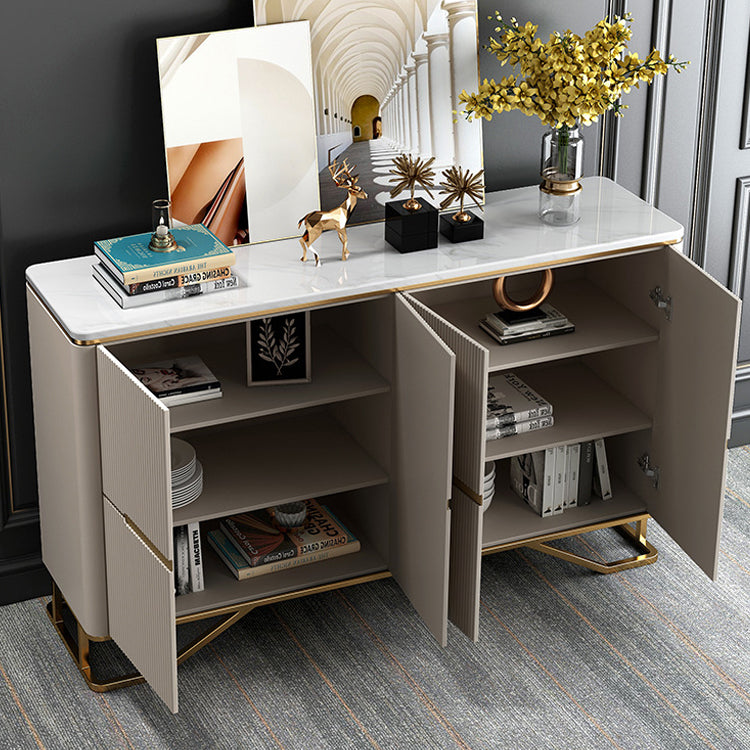 Glam Cabinets Dining Buffet 4-Door Buffet Sideboard for Living Room