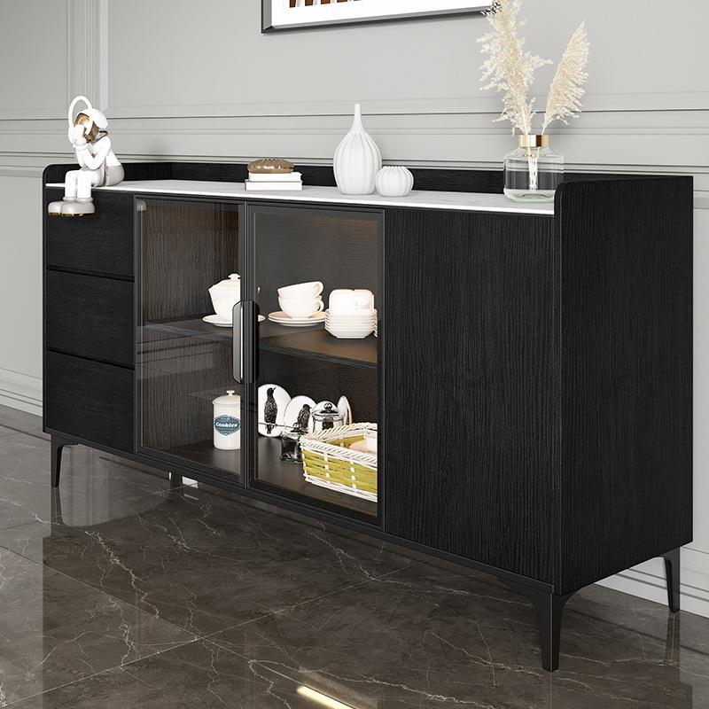 Glam Cabinets Dining Buffet Metal Legs Sideboard with 3-Drawer