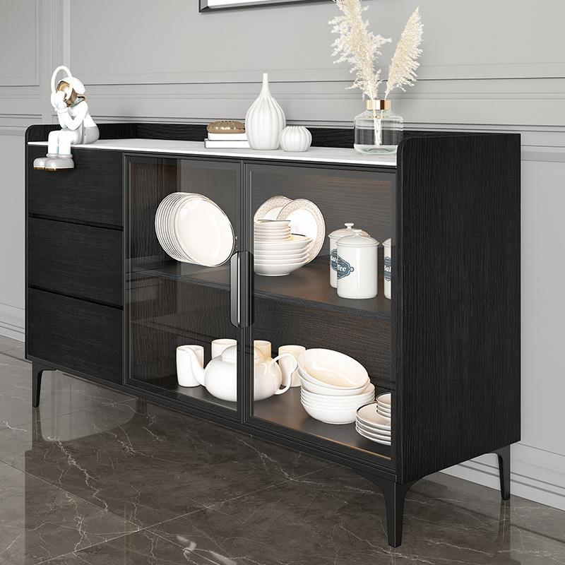 Glam Cabinets Dining Buffet Metal Legs Sideboard with 3-Drawer