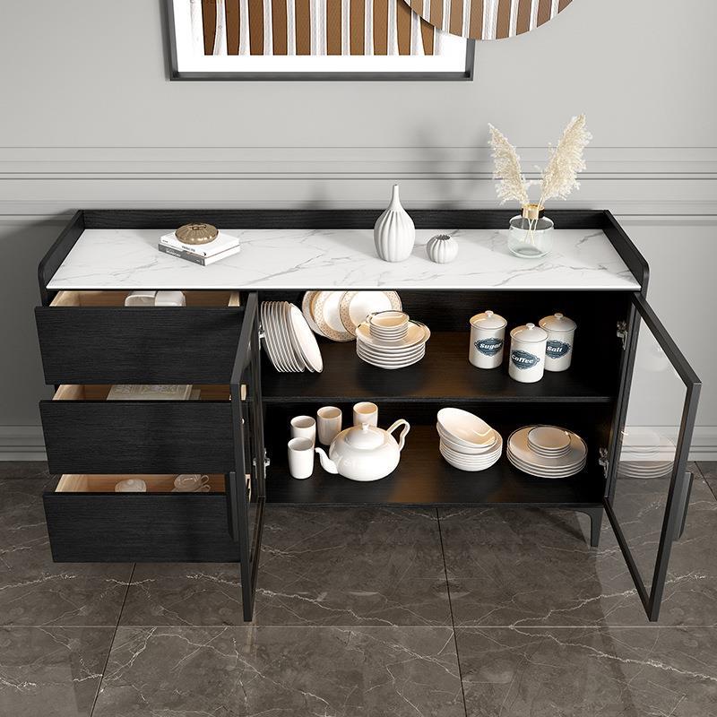 Glam Cabinets Dining Buffet Metal Legs Sideboard with 3-Drawer