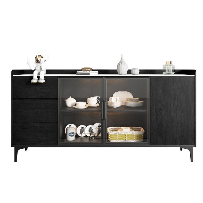 Glam Cabinets Dining Buffet Metal Legs Sideboard with 3-Drawer