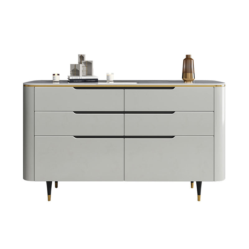 Modern Sideboard Buffet 6-Drawer Sideboard Table for Living Room Use