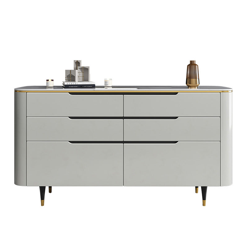 Modern Sideboard Buffet 6-Drawer Sideboard Table for Living Room Use