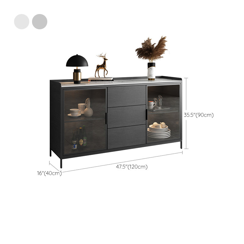 Modern Sideboard Buffet Cabinets Buffet Table with 3-Drawer and 2-Door