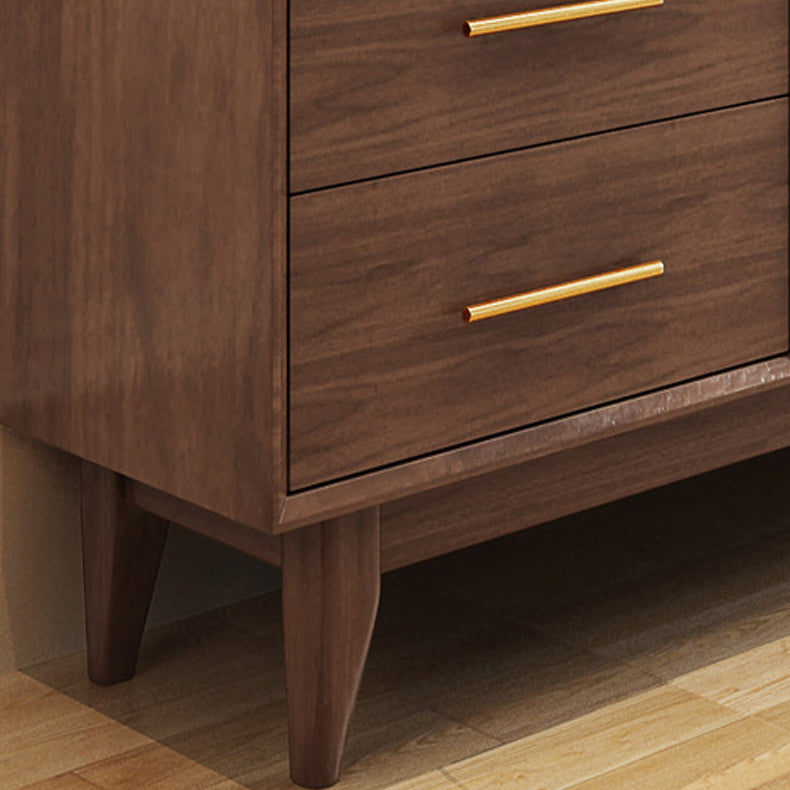 Modern Cabinets Sideboard Buffet Dark Walnut Buffet Table with 6-Drawer and 2-Door