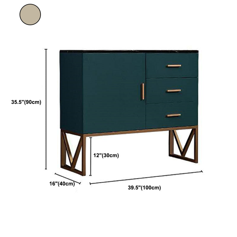 Glam Engineered Wood Dining Buffet 3-drawer Dining Server for Kitchen