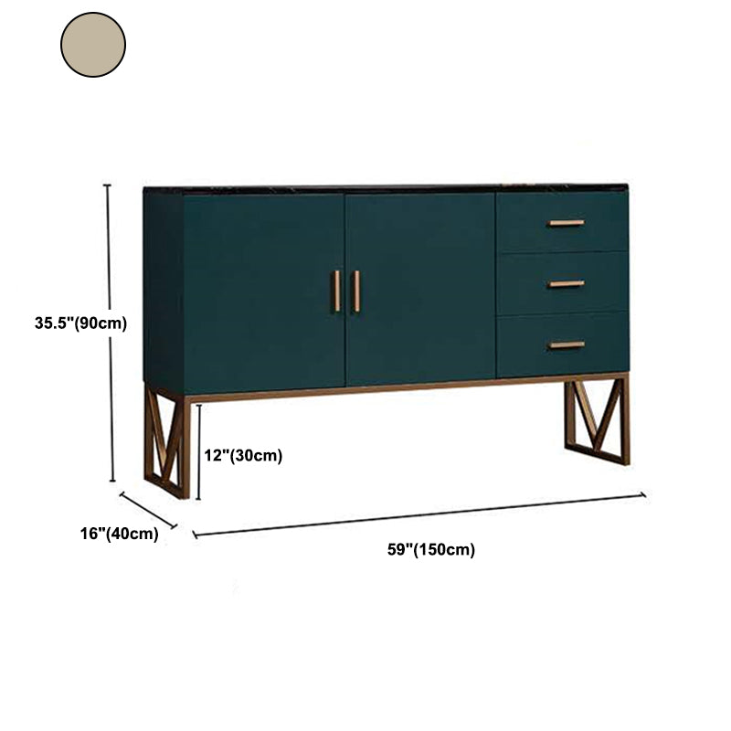 Glam Engineered Wood Dining Buffet 3-drawer Dining Server for Kitchen