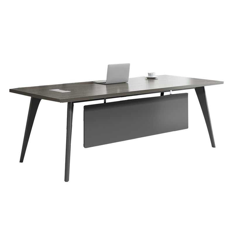 Contemporary Office Desk Black Cable Management Writing Desk