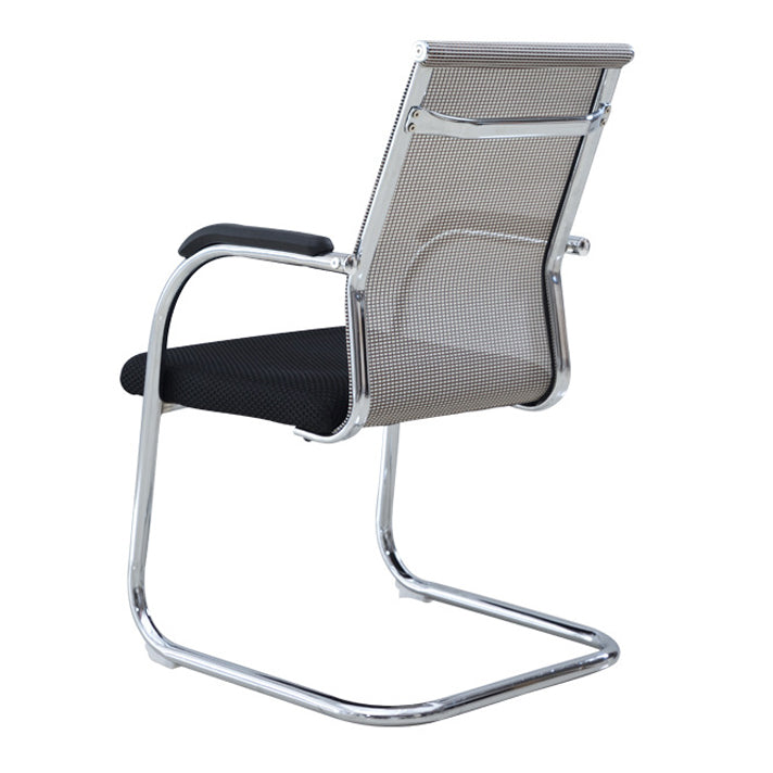 Silver Frame Office Chair No Distressing AirGrid Arm Chair with Breathable