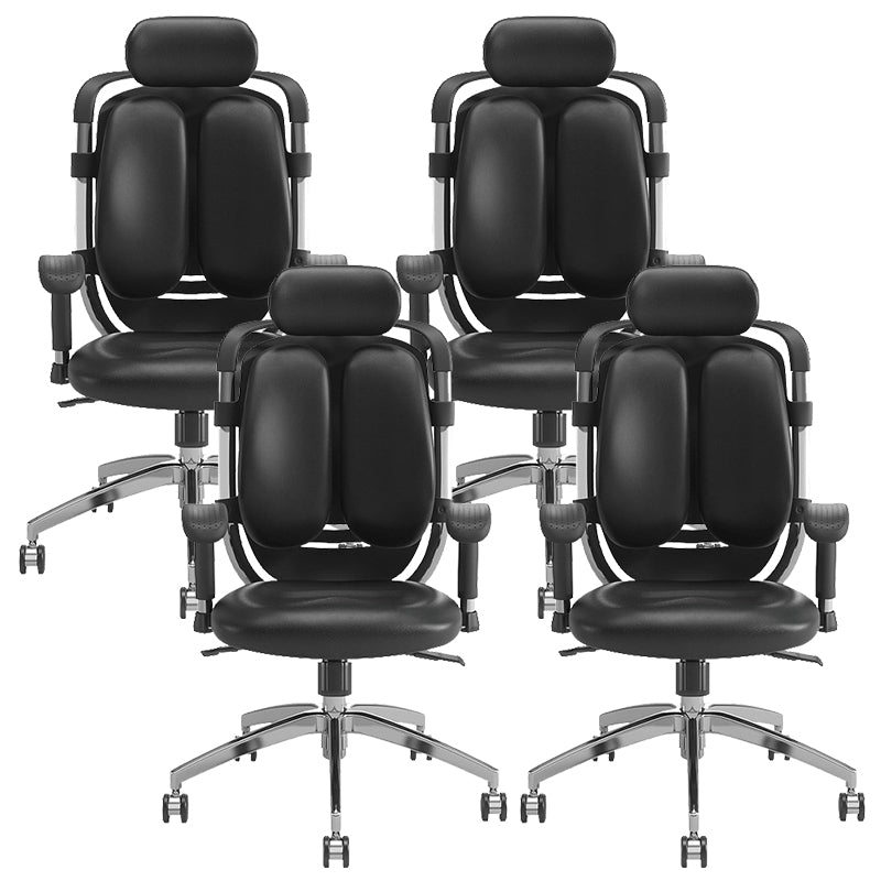 Contemporary Office Chair Leather Computer Chair Ergonomic Task Chair