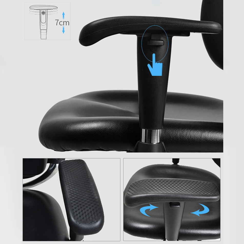 Contemporary Office Chair Leather Computer Chair Ergonomic Task Chair