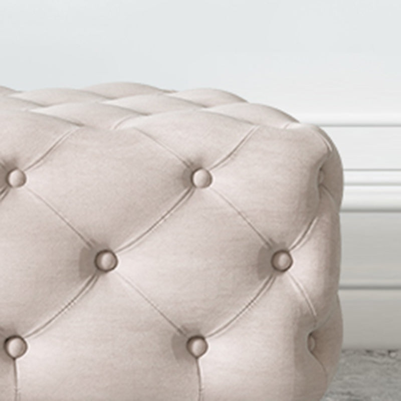 Glam Tufted Bedroom Bench, Foam Filled Bench with Metal Legs