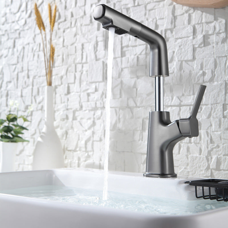 1 Handles Contemporary Vessel Sink Faucet 1 Hole Faucet for Bathroom