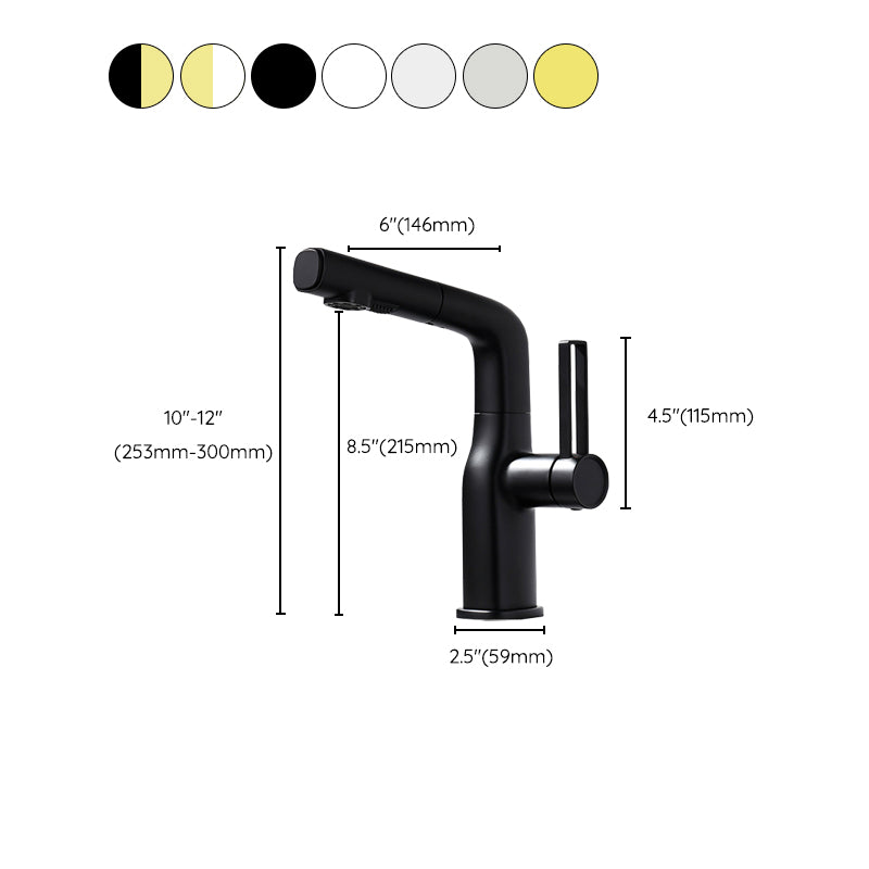 Adjustable 1 Handle Vessel Faucet Circular Lever Handles Faucet for Bathroom