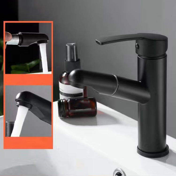 Pull-out Simple Bathroom Sink Faucet 1 Hole Single Handle Faucet