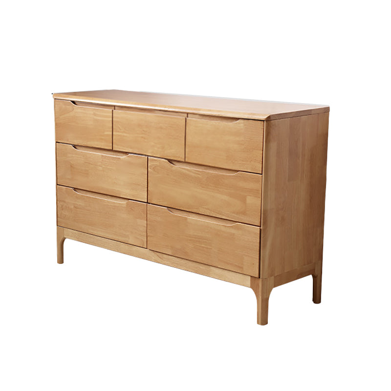 Rubberwood Accent Chest 11.81" Wide Rectangle Standard Chest with Drawers