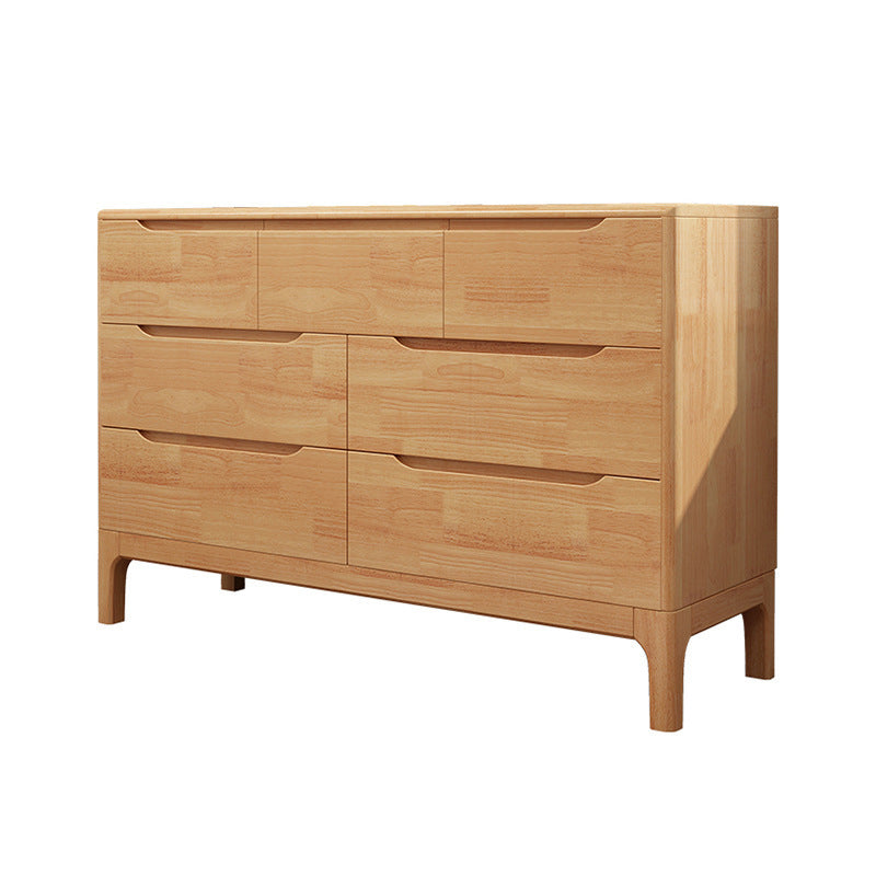 Rubberwood Accent Chest 11.81" Wide Rectangle Standard Chest with Drawers