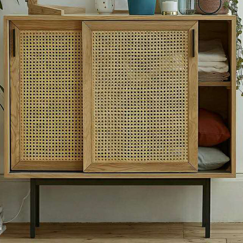 Modern & Contemporary Cabinet Square Accent Cabinet with Bar Pulls