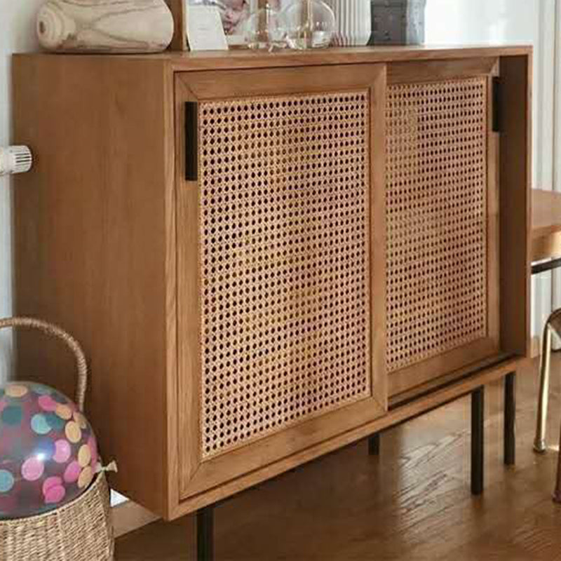 Modern & Contemporary Cabinet Square Accent Cabinet with Bar Pulls