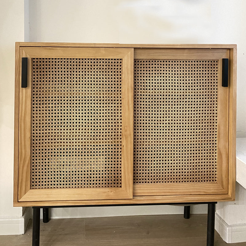 Modern & Contemporary Cabinet Square Accent Cabinet with Bar Pulls