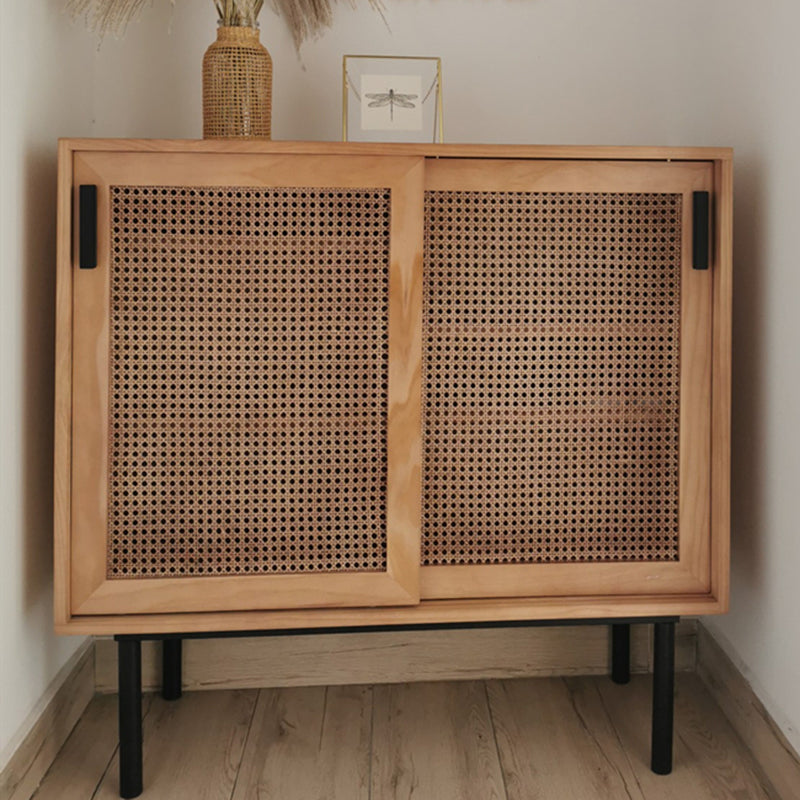 Modern & Contemporary Cabinet Square Accent Cabinet with Bar Pulls