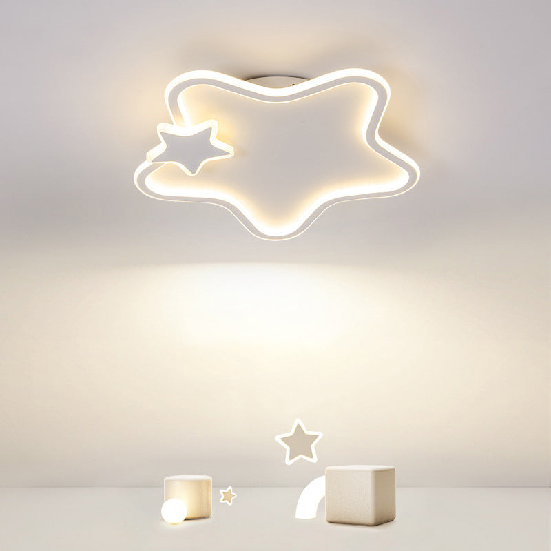 LED White Ceiling Light Modern Star Flush Mount Lighting for Home