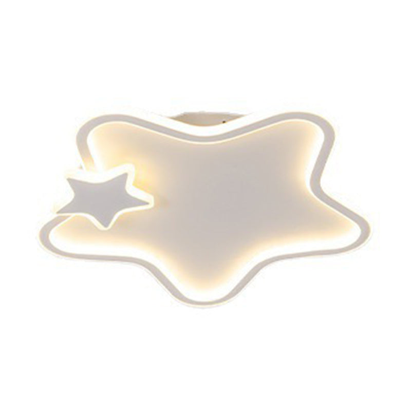 LED White Ceiling Light Modern Star Flush Mount Lighting for Home