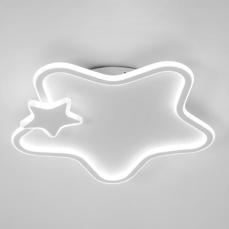 LED White Ceiling Light Modern Star Flush Mount Lighting for Home