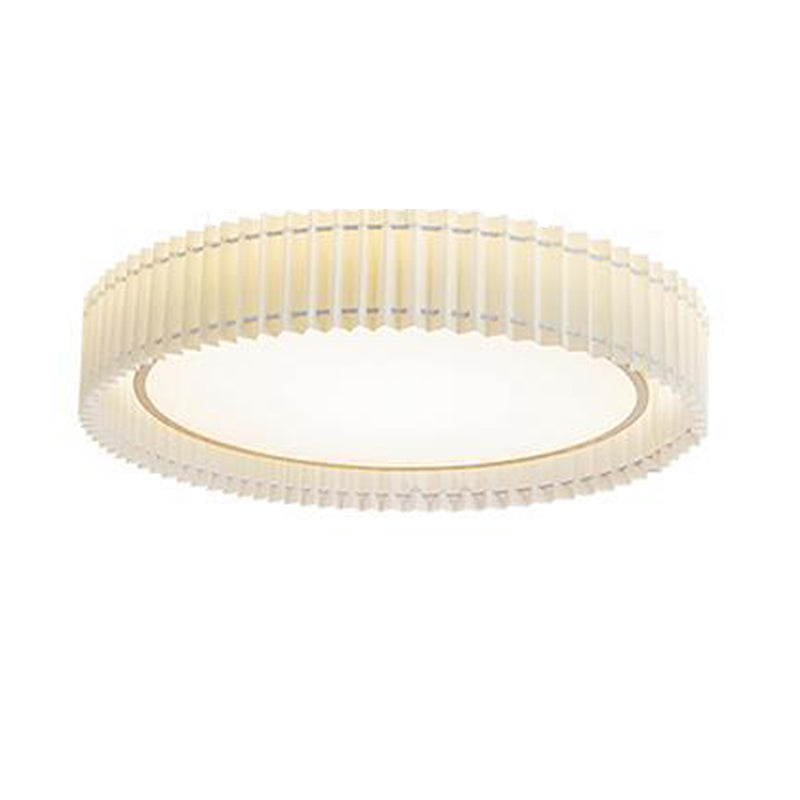 Single White Flush Mount Lighting Circle Metal LED Ceiling Light