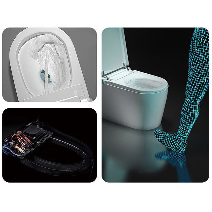 Heated Seat Modern Toilet Concealed Tank One-Piece Flush Toilet with Slow Close Seat