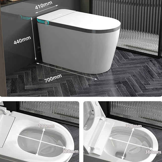 Heated Seat Modern Toilet Concealed Tank One-Piece Flush Toilet with Slow Close Seat