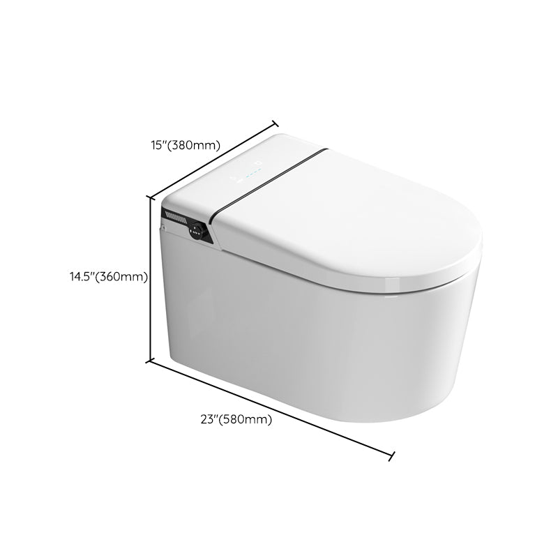 All-In-One Wall Mount Toilet Porcelain Contemporary Toilet Bowl