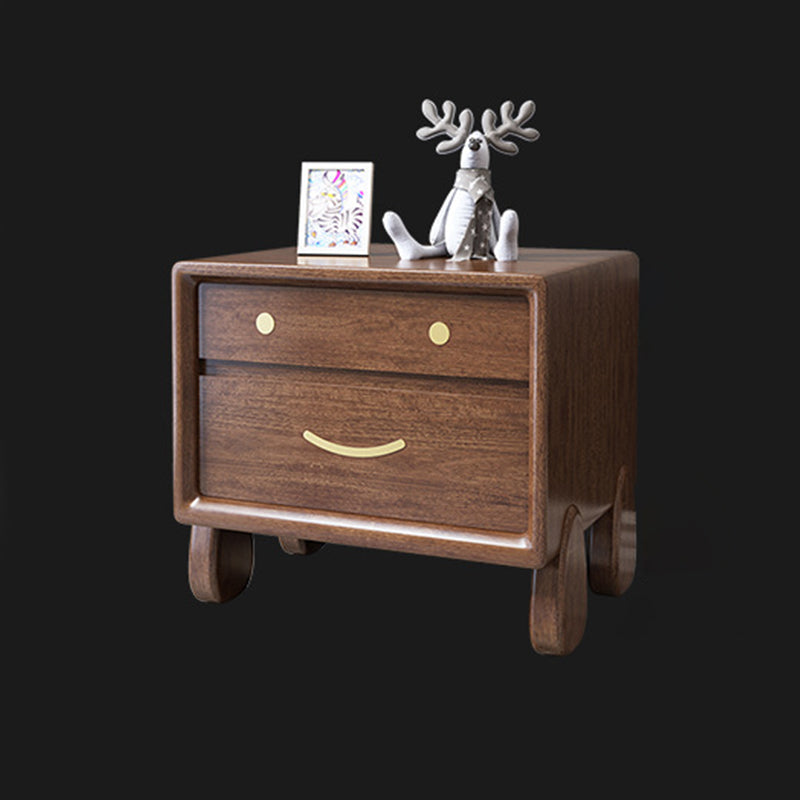 Traditional Wood Accent Table Nightstand Drawer Storage Bed Nightstand