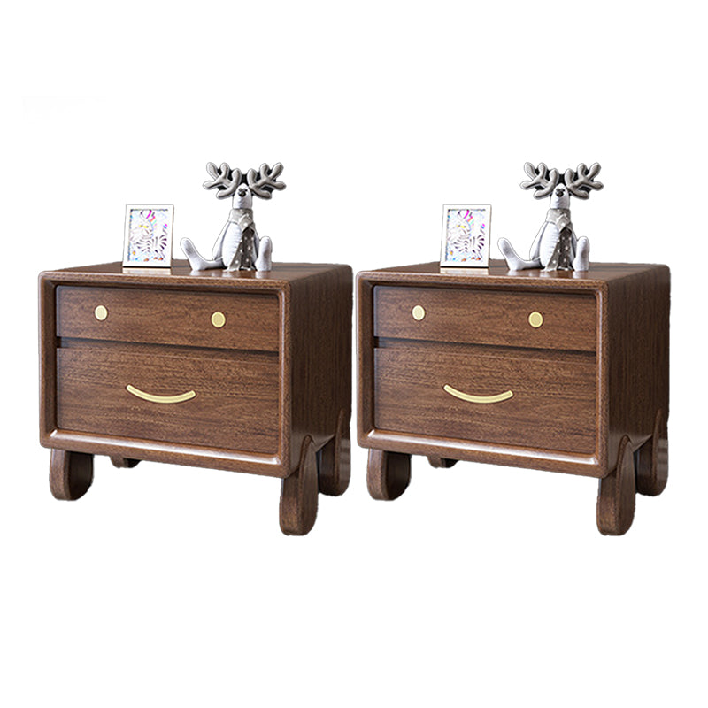 Traditional Wood Accent Table Nightstand Drawer Storage Bed Nightstand