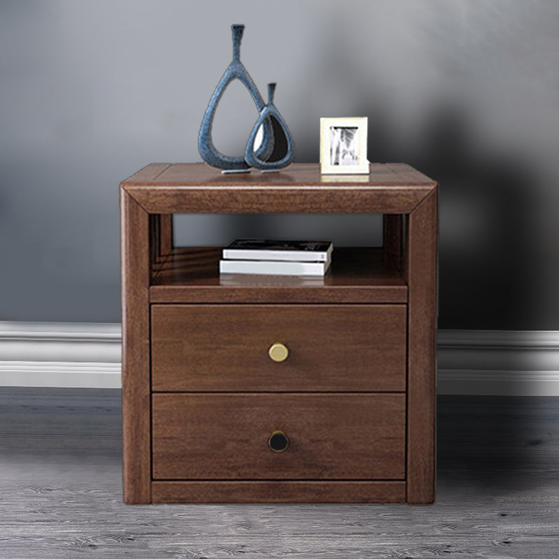 Traditional Wood Accent Table Nightstand Drawer Storage Bed Nightstand