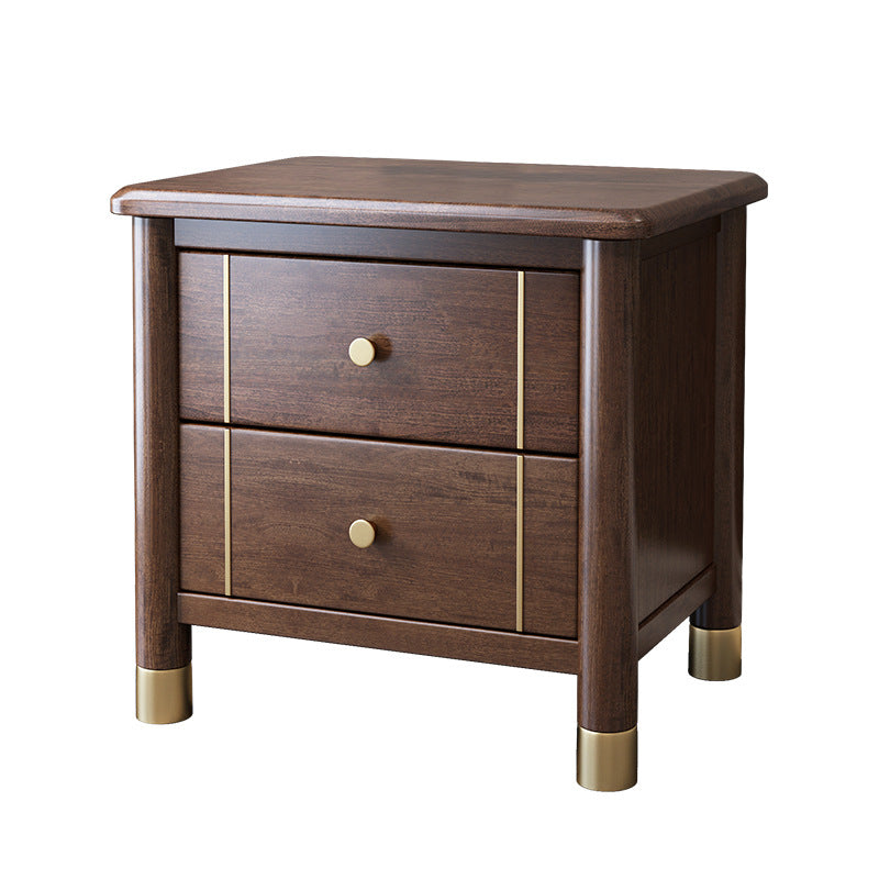 Traditional Wood Accent Table Nightstand Drawer Storage Bed Nightstand