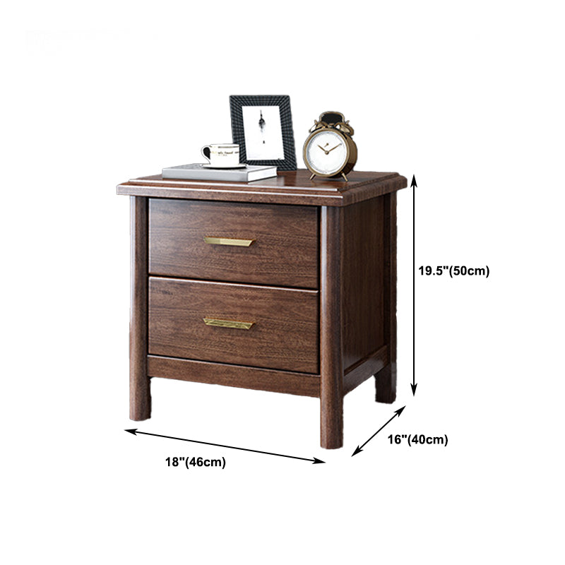 Traditional Wood Accent Table Nightstand Drawer Storage Bed Nightstand