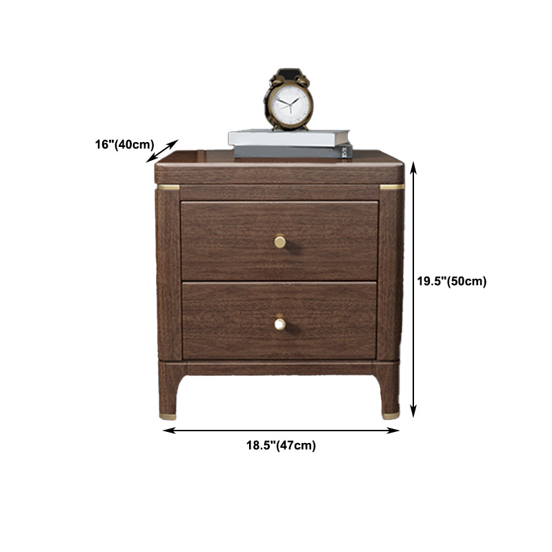 Traditional Wood Accent Table Nightstand Drawer Storage Bed Nightstand