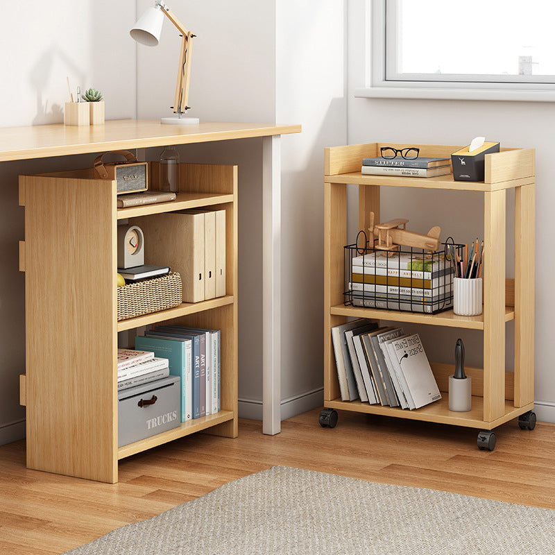 Modern Vertical File Cabinet Solid Wood File Cabinet with Storage Shelves