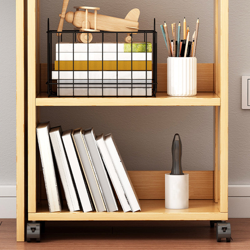 Modern Vertical File Cabinet Solid Wood File Cabinet with Storage Shelves