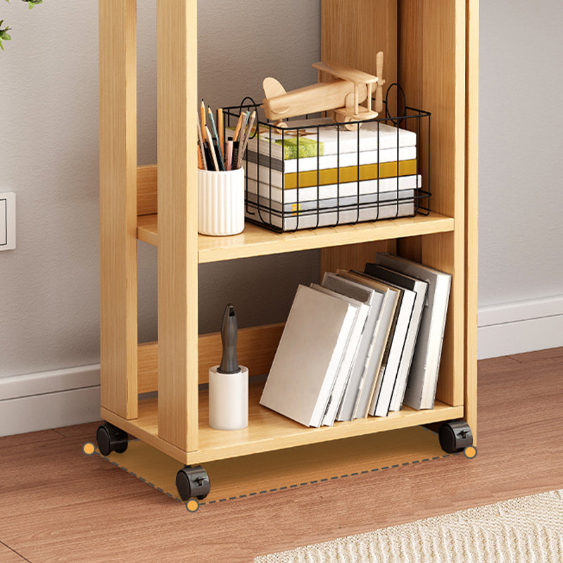 Modern Vertical File Cabinet Solid Wood File Cabinet with Storage Shelves