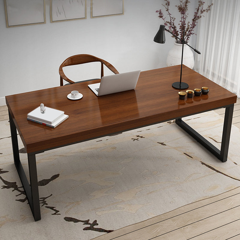 Industrial Home Rectangular Office Desk Solid Wood Writing Desk