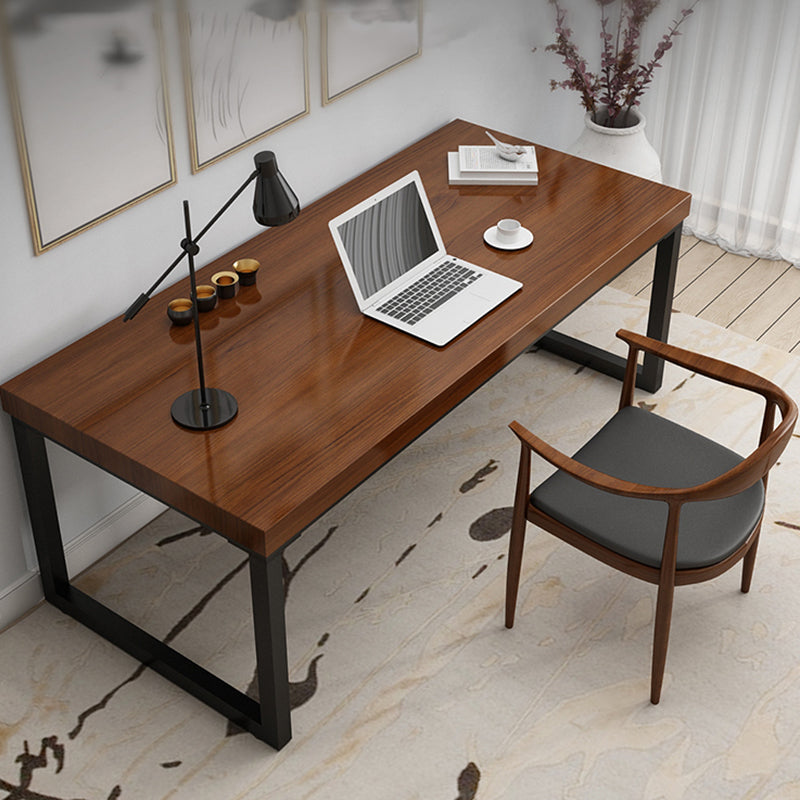 Industrial Home Rectangular Office Desk Solid Wood Writing Desk