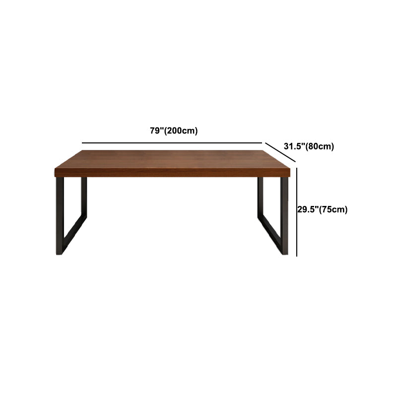 Industrial Home Rectangular Office Desk Solid Wood Writing Desk